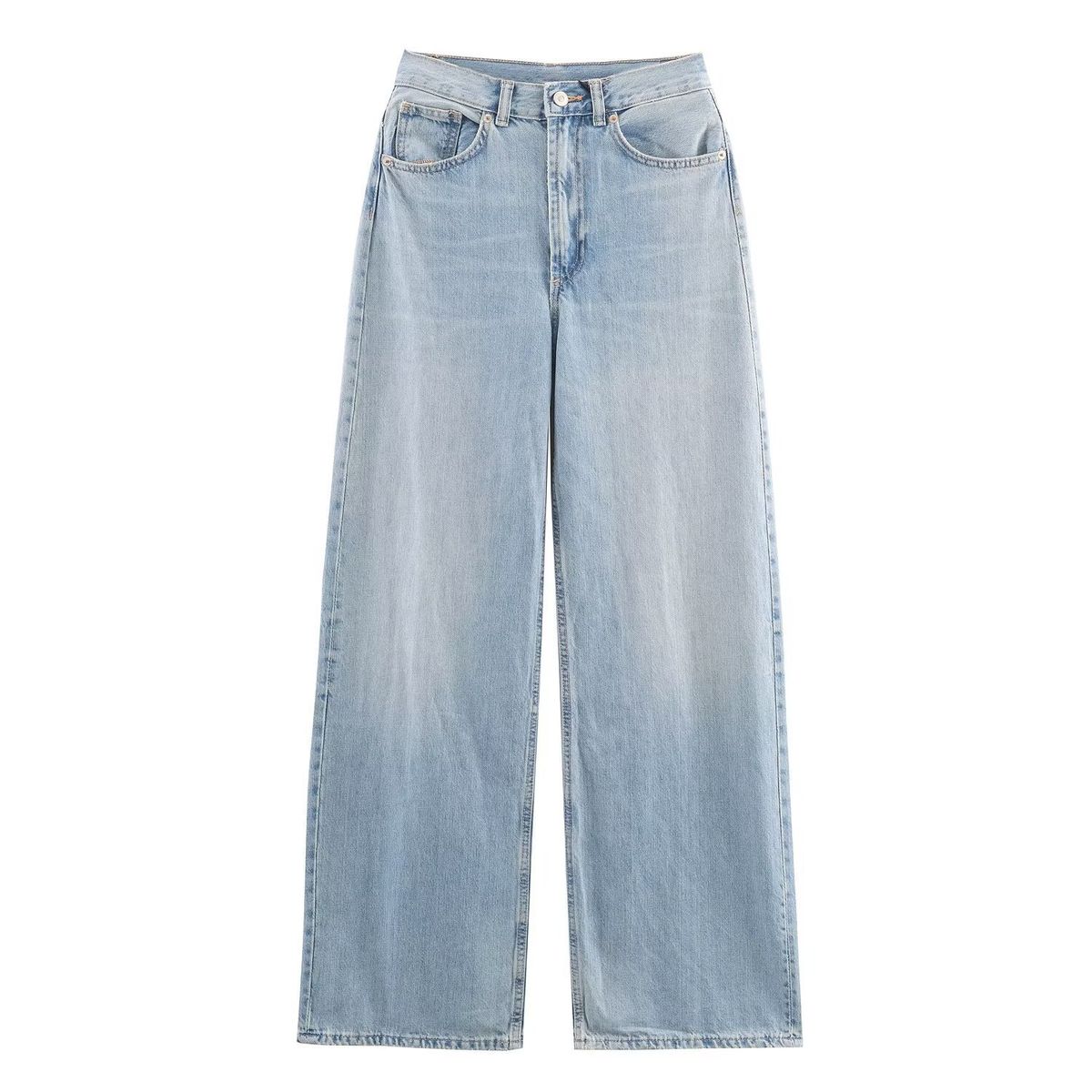 Women's Clothing High-Waisted Wide-Leg Jeans For Women Style Classic Versatile Clothing For Formal & Casual For Women_mkmklike.com