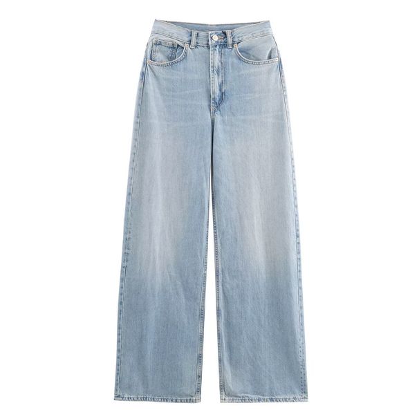 Women's Clothing High-Waisted Wide-Leg Jeans For Women Style Classic Versatile Clothing For Formal & Casual For Women_mkmklike.com