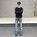 Men's Clothing High Street Old Washed Cleanfit Jeans Men's Trendy Straight Slim Flared Pants_mkmklike.com