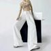 Summer New Style White Pleated Textured Straight-leg Jeans, Plus Size Women's Loose High-waisted Slimming Drapey_mkmklike.com