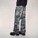 Men's Clothing Men's Vintage Denim Jeans Spring Summer Low Rise Tapered Leg Casual Fit Digital Print Boro Distressed Washed Redesigned_mkmklike.com