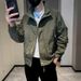 2025 Spring And Autumn New Men's Trendy Brand Workwear Jacket Hot-Selling Solid Color High-End Cool Stand Collar Coat_mkmklike.com