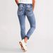 Women's Slim Fit Stretch Embroidered Jeans - High Waist Skinny Denim Pants For Casual & Streetwear_mkmklike.com