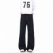 Black Flared Jeans With Red Stitch – Slim Fit Vintage Trousers, Retro American Style, High-Waisted Stretch Denim For Men_mkmklike.com