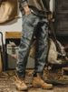 Men's American Heavyweight Retro Jeans Loose Straight Leg Harley Motorcycle Work Casual Trousers for Spring And Autumn_mkmklike.com