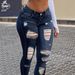 Women's Sexy Skinny Jeans High Elasticity Low Rise Ripped Style S Shaped Denim_mkmklike.com