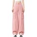 Pink Workwear Jeans For Women, Summer 2026 New Style, American-style Loose Fit, Slimming Straight High-waisted Drapey_mkmklike.com