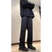 American White Micro-pull Jeans Men's 2024 Autumn And Winter New Trendy Brand Versatile High Street Bell Pants Loose Straight-leg Pants_mkmklike.com