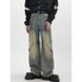 Nordmann Design Sense Niche Wide-Leg Jeans For Men American Retro Loose Straight Casual Autumn Winter Cool Workwear Pants_mkmklike.com