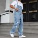 HME Men's Trendy Ripped Jumpsuit Jeans Overalls High Street Style Cross Border ETEMU SHEIN_mkmklike.com