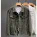 Spring And Autumn Short White Clothing, Korean Version Trendy Casual Work Denim Jacket For Men's Clothing_mkmklike.com