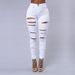 Destroyed High-Waisted Skinny Jeans – Distressed Ripped Stretch Denim Pants For Women (Black/White)_mkmklike.com