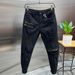 Men's Black Ripped Jeans With Zipper Details - Slim Fit Stretch Denim Pants, Distressed Patchwork Streetwear (High Elasticity, Skinny Style)_mkmklike.com