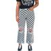 2026 Spring New Slim-Fit Women's Jeans, European And American Style, Unique Design, Plaid Print, Ripped Straight-Leg_mkmklike.com
