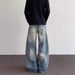 Men's Clothing Vintage Washed Distressed Straight-Leg Jeans For Men - Cleanfit High Street Style With Subtle Flare & Premium Cotton Fabric_mkmklike.com