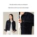 Chicco Xinge Autumn Dark Blue Denim Women's 2025 New Small Short Versatile Regular Shoulder Jacket Top_mkmklike.com