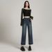 Vintage Stretch Straight-Leg Jeans Loose Slimming Cigarette P, New Spring Style For Petite Women, Cropped Baguette_mkmklike.com