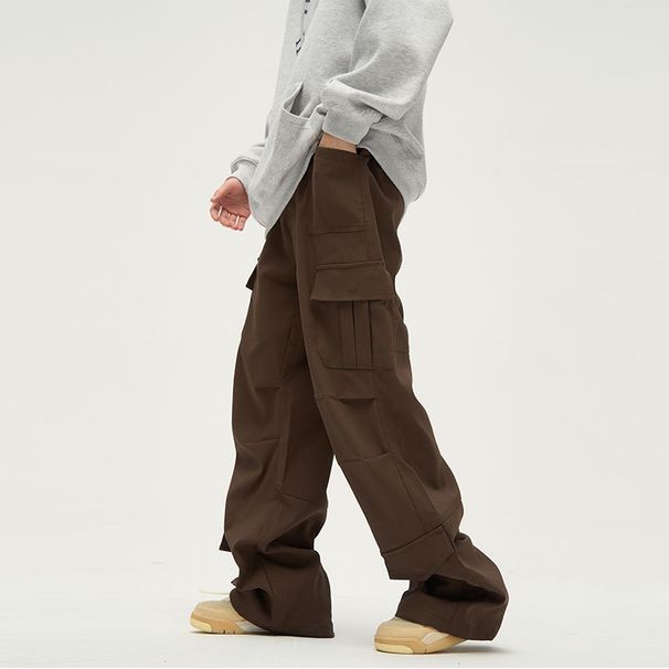Men's Clothing High End American Overalls Men Ins National Trend Casual High Street Trousers Couple Pants_mkmklike.com