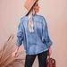 Women's Clothing Vintage Washed Denim Shirt For Women – Oversized Fit, Distressed Look, Long Sleeve, Relaxed Comfort, Retro Streetwear_mkmklike.com