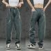 American Retro Washed Jeans Men's Summer New Loose And Versatile Fashion Straight Pants Trend Casual Trousers_mkmklike.com