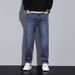 Autumn And Winter Men's Clothing Fashion Retro Straight Men's Jeans Fleece Thickened Elastic Loose Casual Long Pants Men's Tide_mkmklike.com