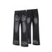 Men's Vintage Washed Black Slim Fit Straight Leg Jeans - High Street Vibe Retro Denim Pants Fashion Trends_mkmklike.com