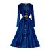 Women’s Clothing Square Neck Denim Dress Spring New Style Celebrity Temperament Goddess Style Waist Slimming Long Swing_mkmklike.com