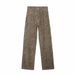 Women’s Clothing Women's High Waist Leopard Print Loose Casual Straight Jeans_mkmklike.com