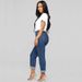 Women's Clothing New Jeans Loose High Waist Nine Points Straight Pants_mkmklike.com