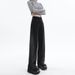 2025 Spring/Summer New Style Guangzhou Supply Women's Denim Straight Pants, High-Waisted Wide-Leg Pants With A Slimming_mkmklike.com