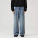 Men's Stretch Jeans Loose Straight Leg Wide Leg Pants Yellow Mud Dye Autumn Wash_mkmklike.com