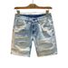 Men's Hong Kong Style Thin Denim Shorts Fashion Brand Summer Heavy Washed Trendy Clothing Beggar Hole Jeans_mkmklike.com