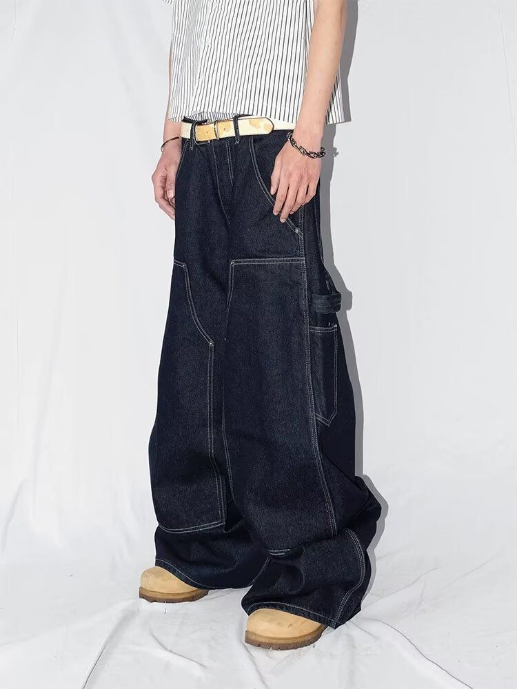 Trendy Loose Fit High Waist Denim Jeans For Women - Vintage Washed Comfortable Casual Pants With Stretch_mkmklike.com