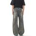 Nordmann European And American Style Vibe Ink Splash Ripped Jeans For Men, Unique Design, Casual Pants, Trendy Brand, Loose_mkmklike.com