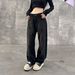Men's & Women's Black Distressed Jeans – Vintage Cat Claw Rips & Relaxed Straight-Leg Fit For Streetwear & Casual Wear_mkmklike.com