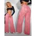 Women's Clothing New Jeans High Waist Straight Loose Casual Long Pants_mkmklike.com