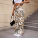 2025 Autumn New Cross-Border Printed Fashion Workwear Casual Loose Straight Mid-Waist High-Quality Women's Denim Pants_mkmklike.com