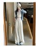 K Jeans, Women's Slim Fit, Loose Straight Leg, Oversized, Elastic Waist, Wide Leg Pants_mkmklike.com