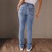 Women's Clothing Stretch Slim Fit Jeans Vintage Stretch Skinny Jeans For Women - High Waist Slim Fit Denim Pants With Double Button Design, Dark Blue_mkmklike.com