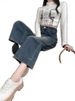 Loose Wide-Leg Jeans 2025 Spring And Autumn High-Waisted Pear-Shaped Body Slimming Cropped Straight Pants For Petite_mkmklike.com