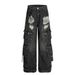 Niche High Street Multi-Pocket Cargo Denim Loose Men's Style Vibe Trendy Brand Washed Ripped Wide-Leg Straight Pants_mkmklike.com