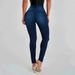 High Waisted Stretchy Denim Skinny Jeans Multi Pleat Hip Lifting Casual Fashion Cotton Blend Spring/Autumn Collection_mkmklike.com