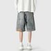 Inverted Denim Shorts Men's Summer New Style American High Street Vibe Washed Hooligan Cool Trendy Brand Loose Casual_mkmklike.com