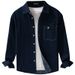 Autumn Simple Denim Versatile Men's Long Sleeved Shirt Casual Loose Men's Retro Youth Shirt_mkmklike.com
