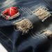 New Style Personalized Ripped Patched Five-Point Pants Frayed Denim Shorts Men's Trendy Fashion Brand_mkmklike.com