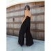 Women's Clothing Sexy V-neck halter loose jumpsuit home casual holiday style jumpsuit woman_mkmklike.com