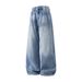 Nordmann Muqiu Clothing | American Street Style Draped Jeans Men's Baggy Loose Straight Wide-Leg Pants_mkmklike.com