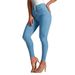 High Waist Hip Lifting Skinny Jeans Women's Casual Fashion Cotton Denim Spring Autumn Solid Color Office Lady Street Style_mkmklike.com
