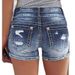Women's Ripped Denim Shorts Best Selling Three Quarter Length Style_mkmklike.com