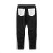 Men's Clothing Spring And Summer New Black And Gray Stitching Color High Street Casual Pants Men's Stacked Jeans Street Trend Straight Trousers_mkmklike.com